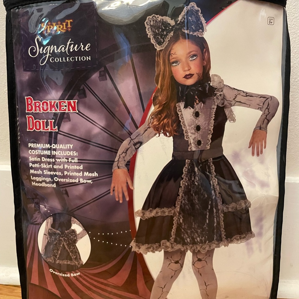 Spirit Signature Collection Broken Doll Costume - Black and White